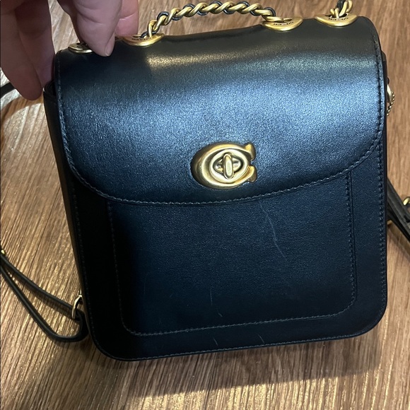 Coach Black Crossbody Bag with Gold Accents - Picture 3 of 15